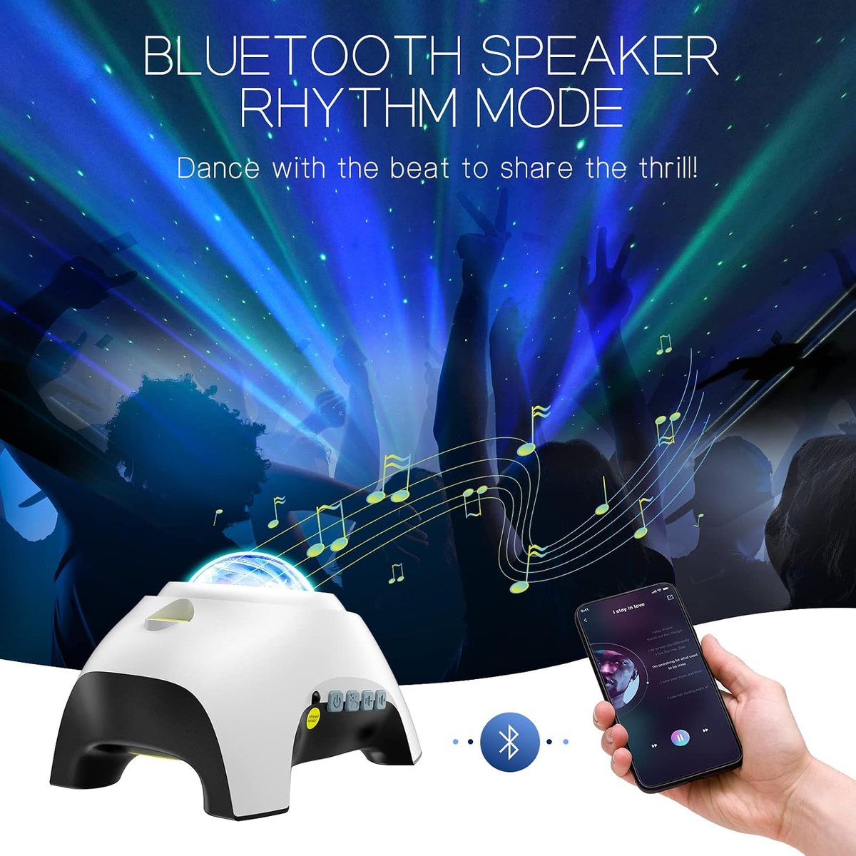 Bluetooth speaker and rhythm mode at a party